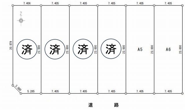 住宅用土地の図面